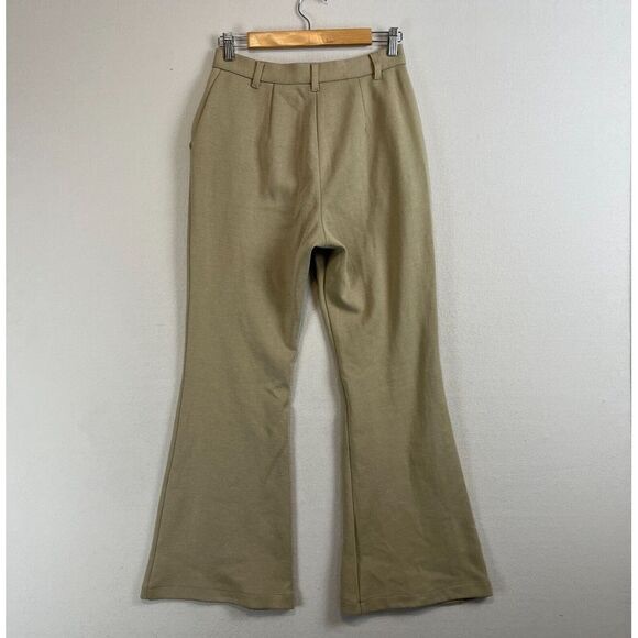 URBAN OUTFITTERS Isabella Ponte High Waist Flare Pants Womens Sz Medium Taupe - Picture 2 of 8
